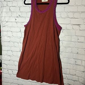 NATURAL LIFE Rust and Purple Tank Top